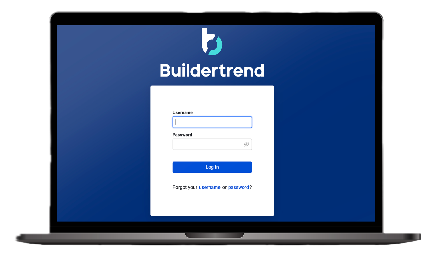 The Buildertrend client portal on a laptop
